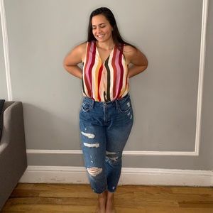 Rainbow stripe shirt